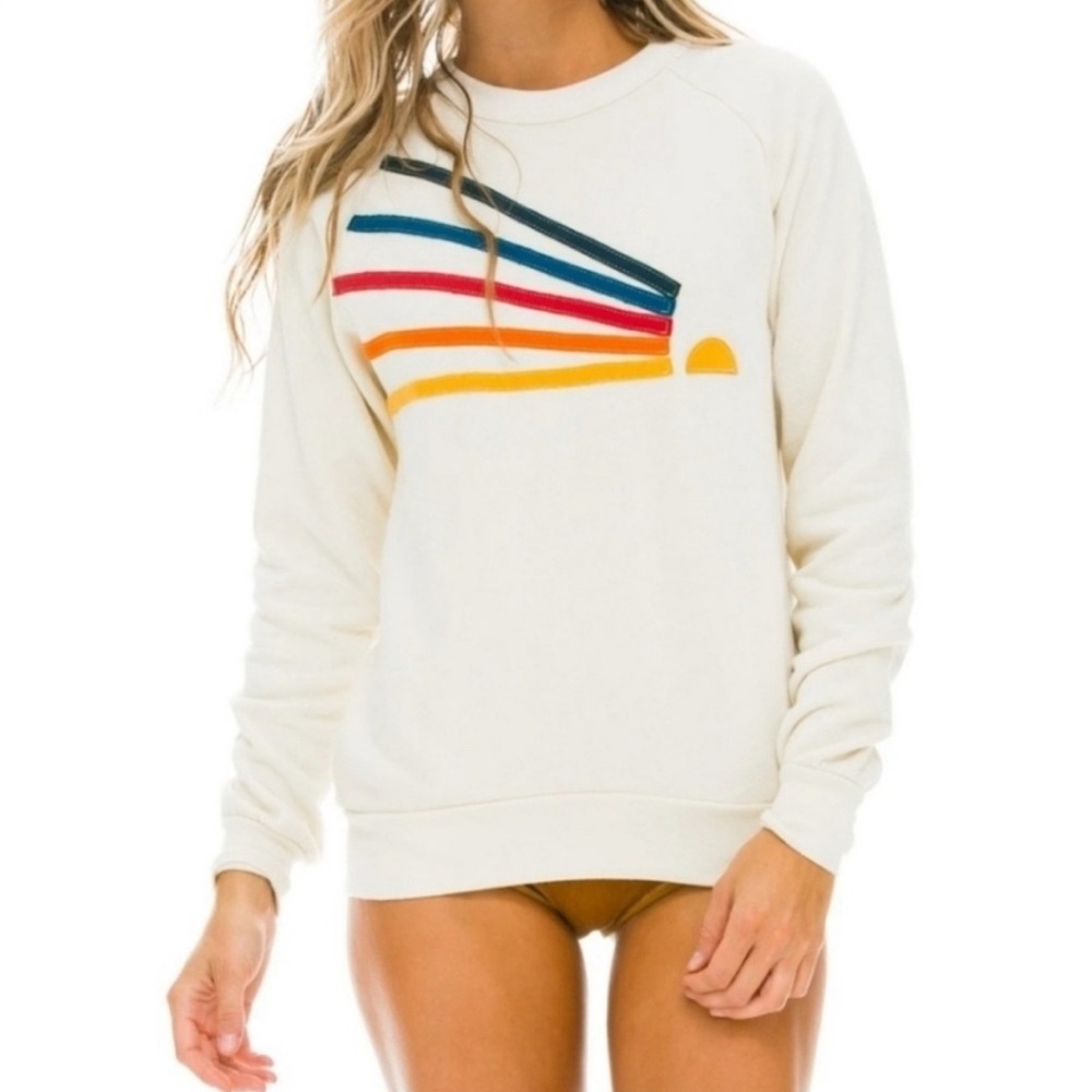 Cream Aviator Nation Sweatshirt